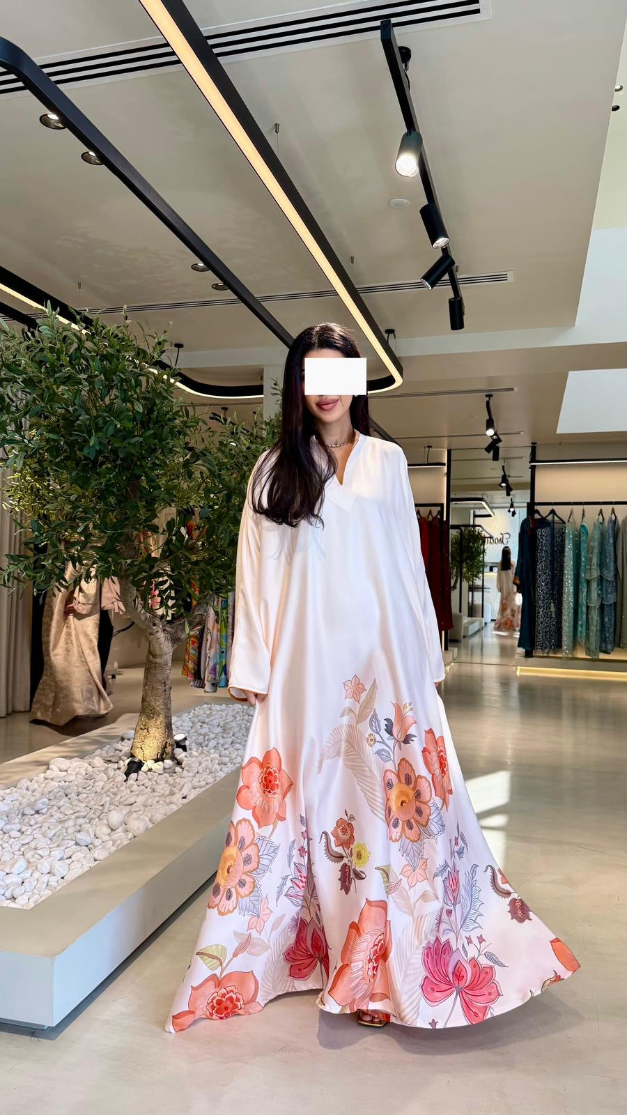Summer floral kaftan  - Simply Fluer - Peach