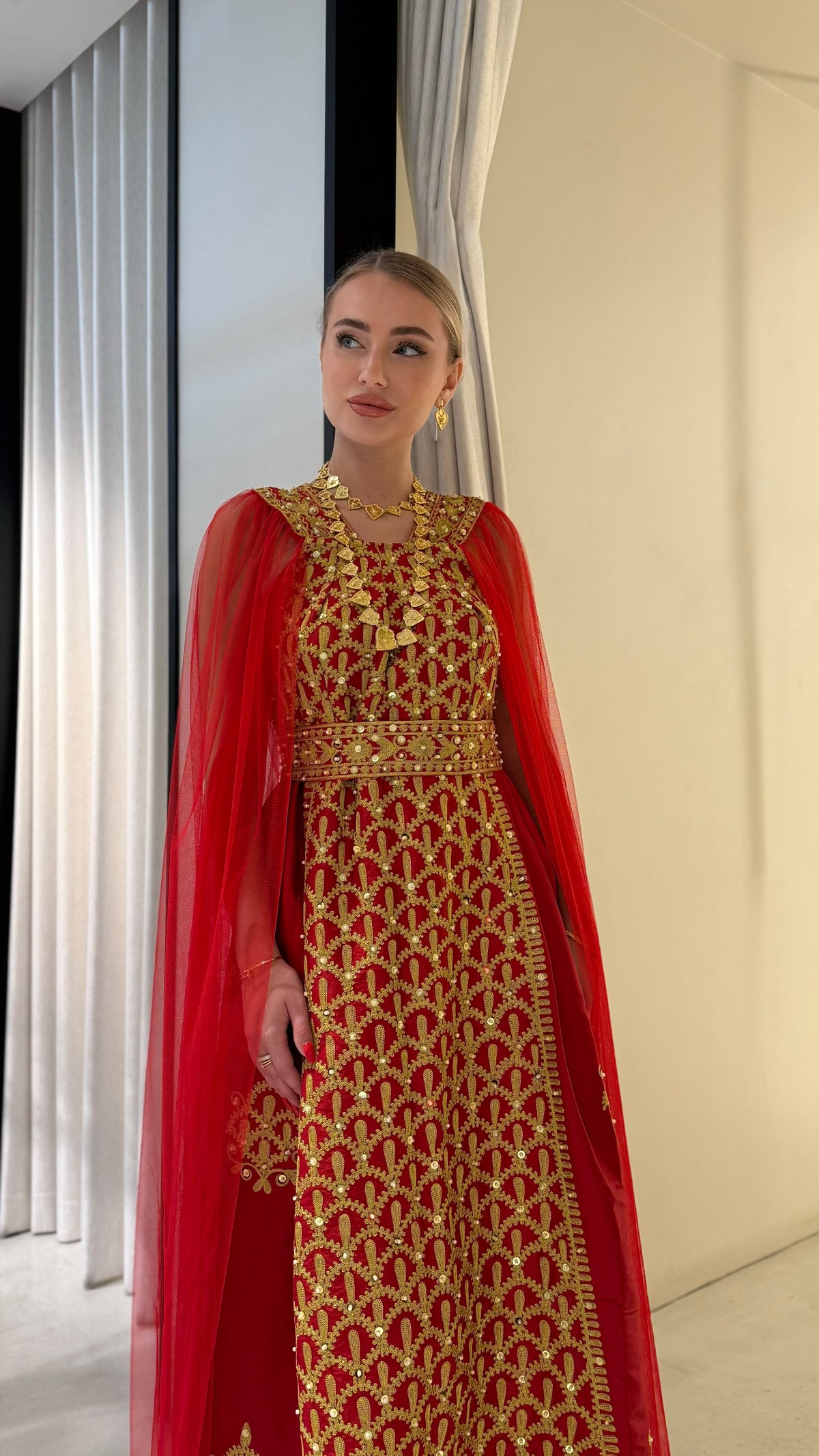 Nashel Jelwa Dress X Tulle- red