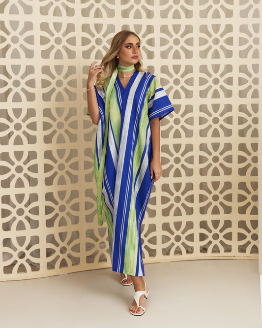 TT Signature Summer Dress- Blue x Green