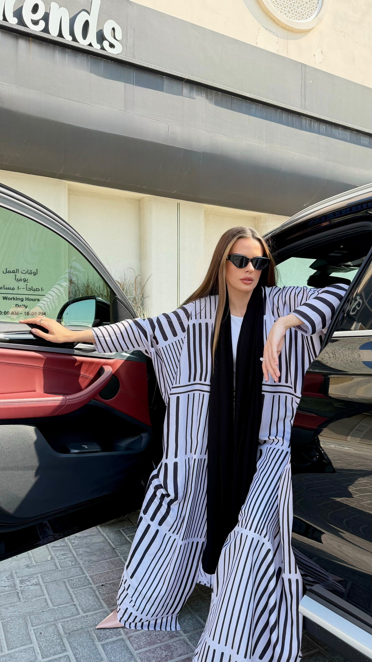 Whimsical Abaya - Microstripes