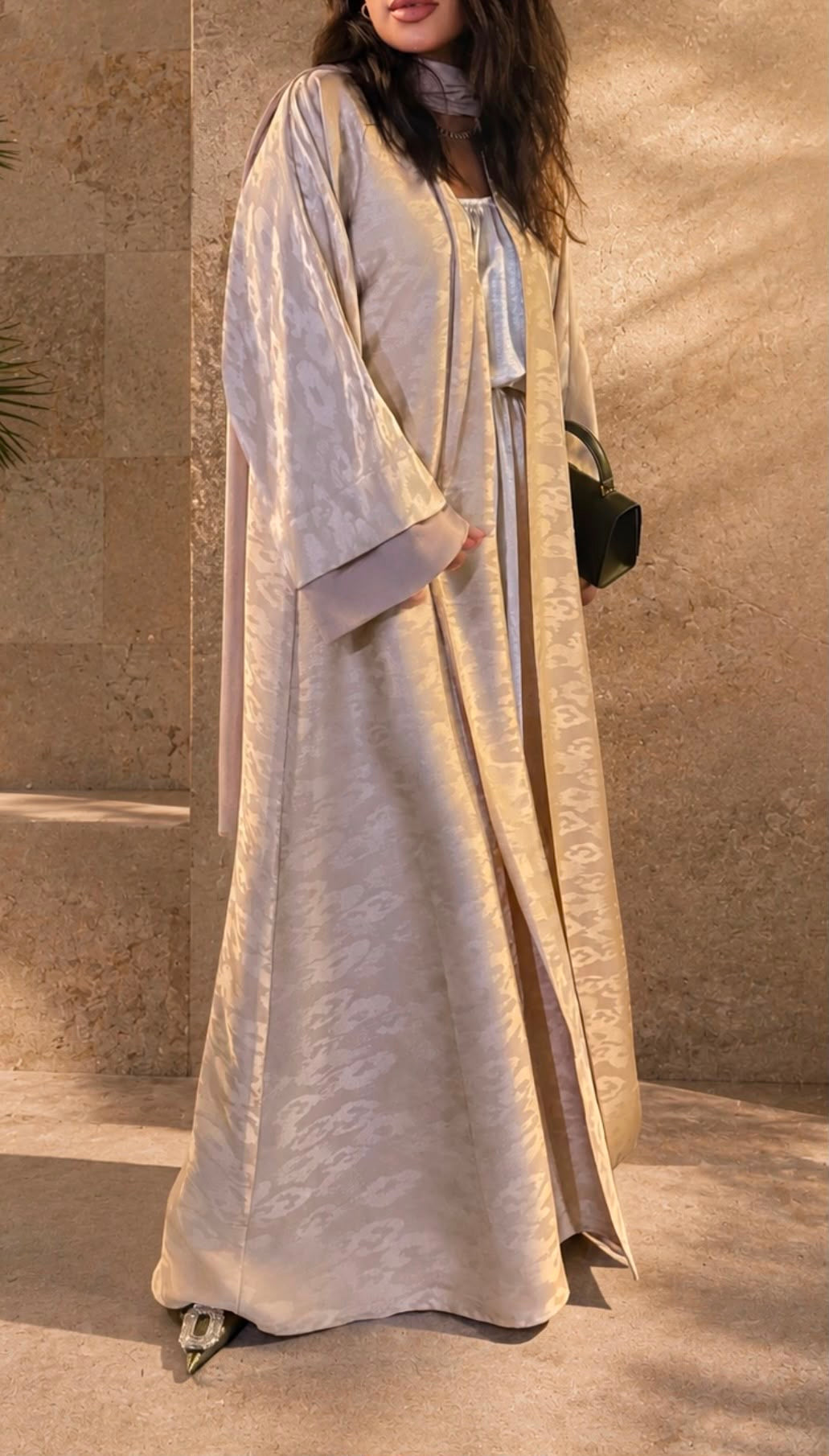 Silk Abaya -cream