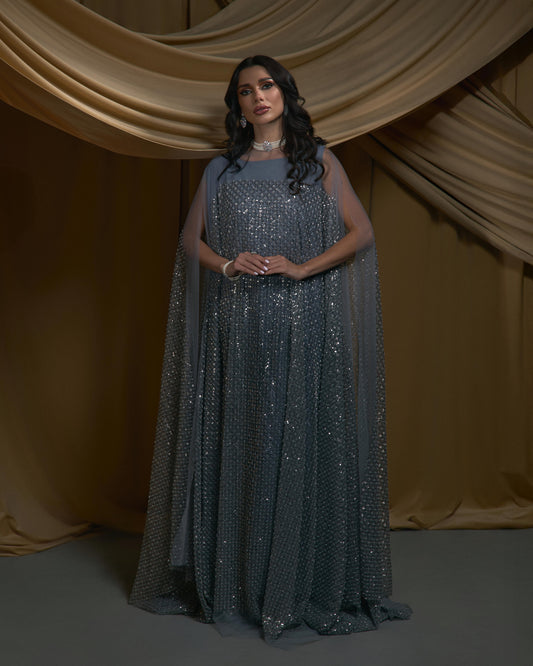 The Silver Tulle Poncho