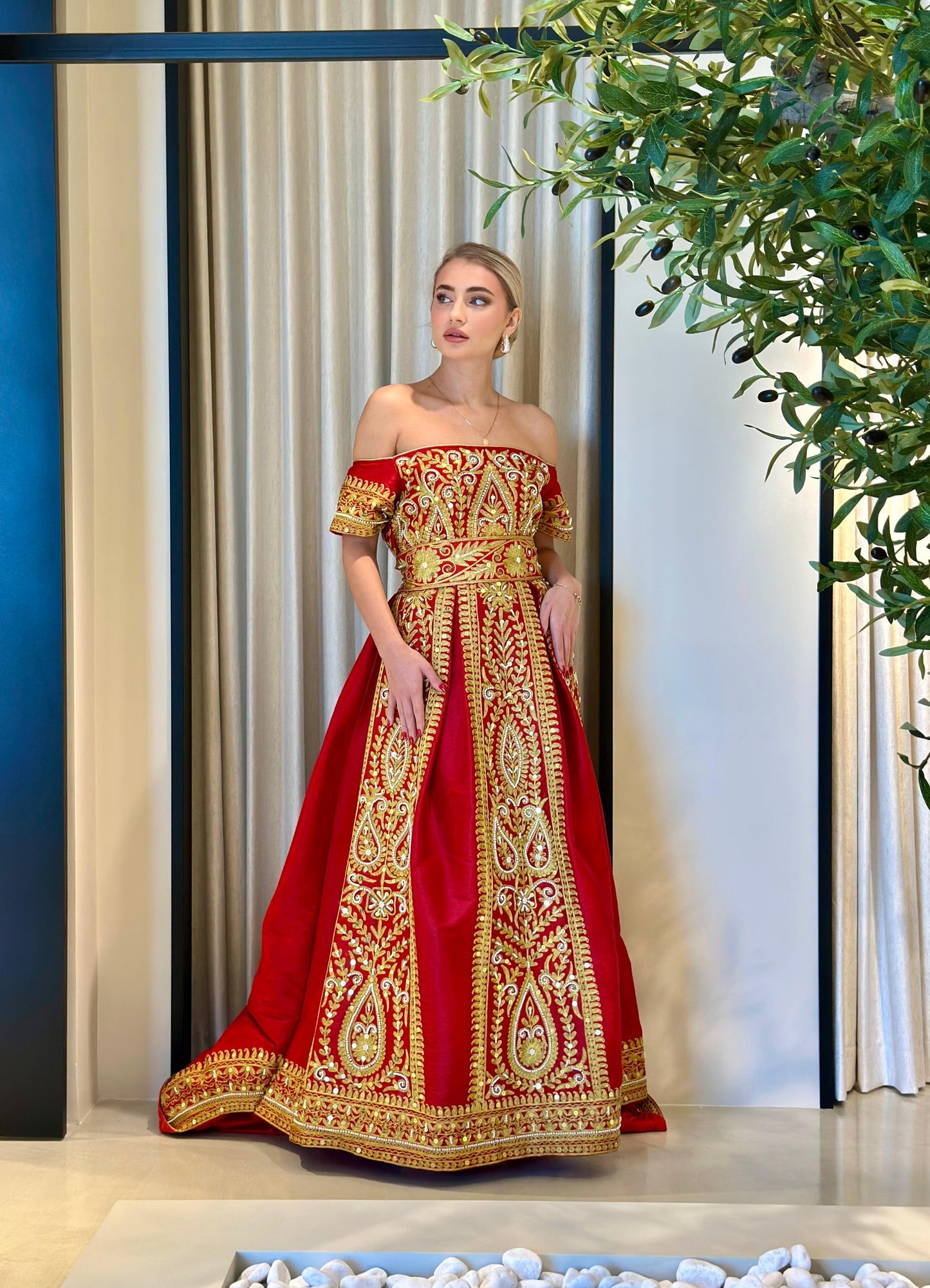 Bahraini Traditional Bridal Dress- Red