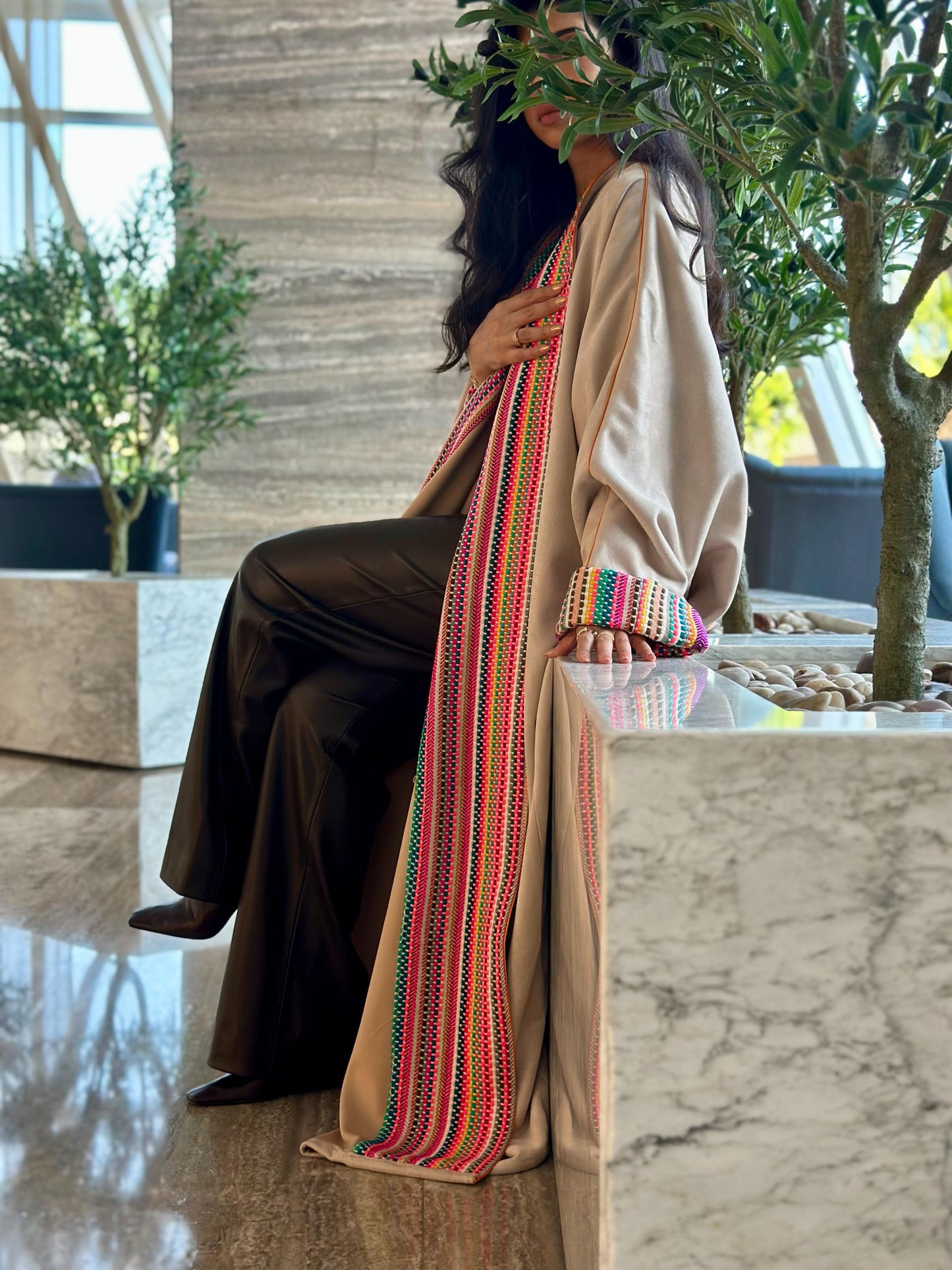 Chamois Winter Bisht- Desert fiesta