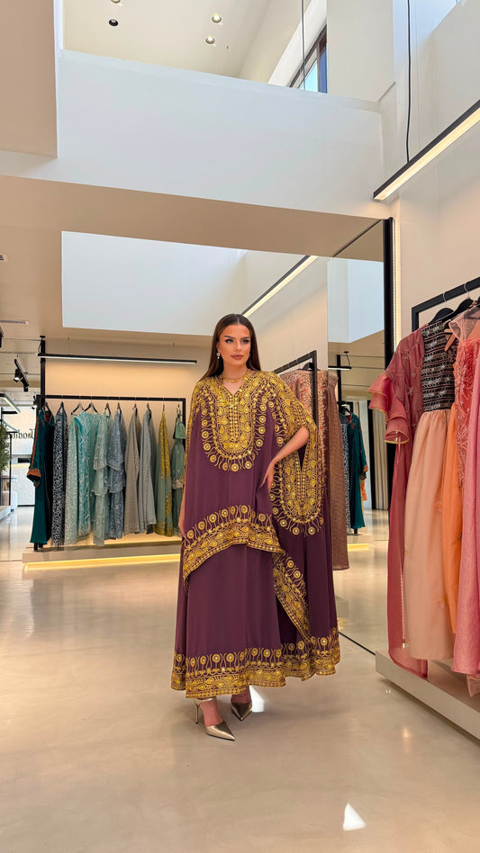 Cape Nashel Jelwa kaftan - plum