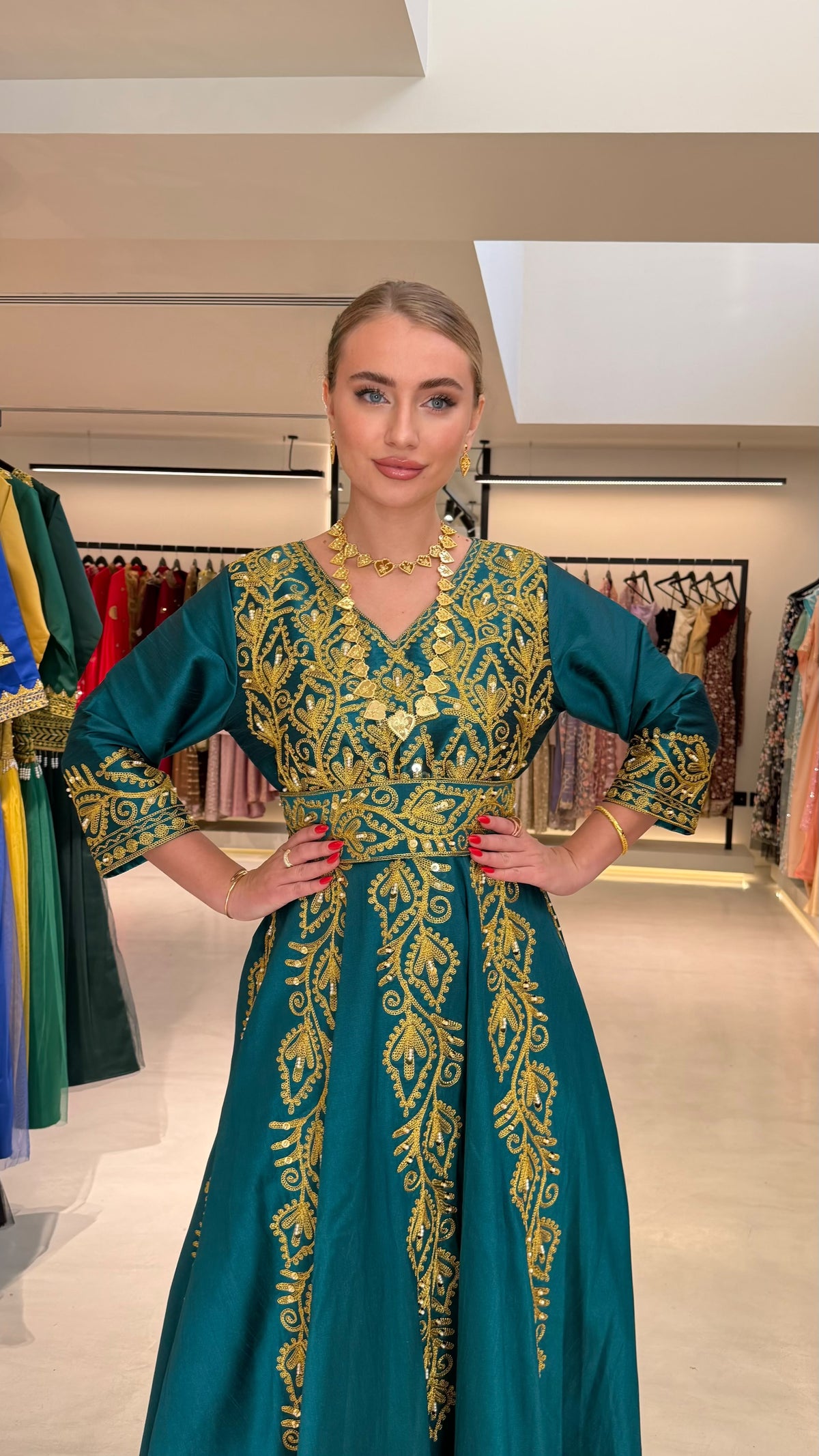 Nashel Jelwa Dress- Green