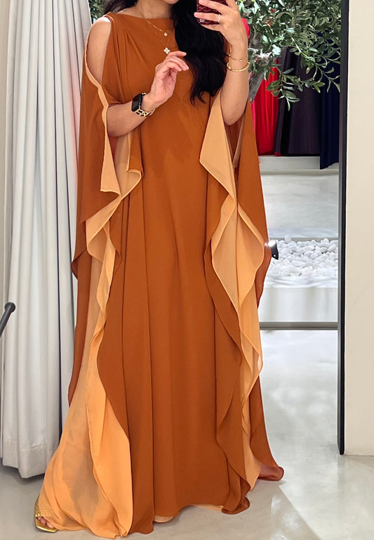 Burnt x peach  Flow •Cutout shoulder•