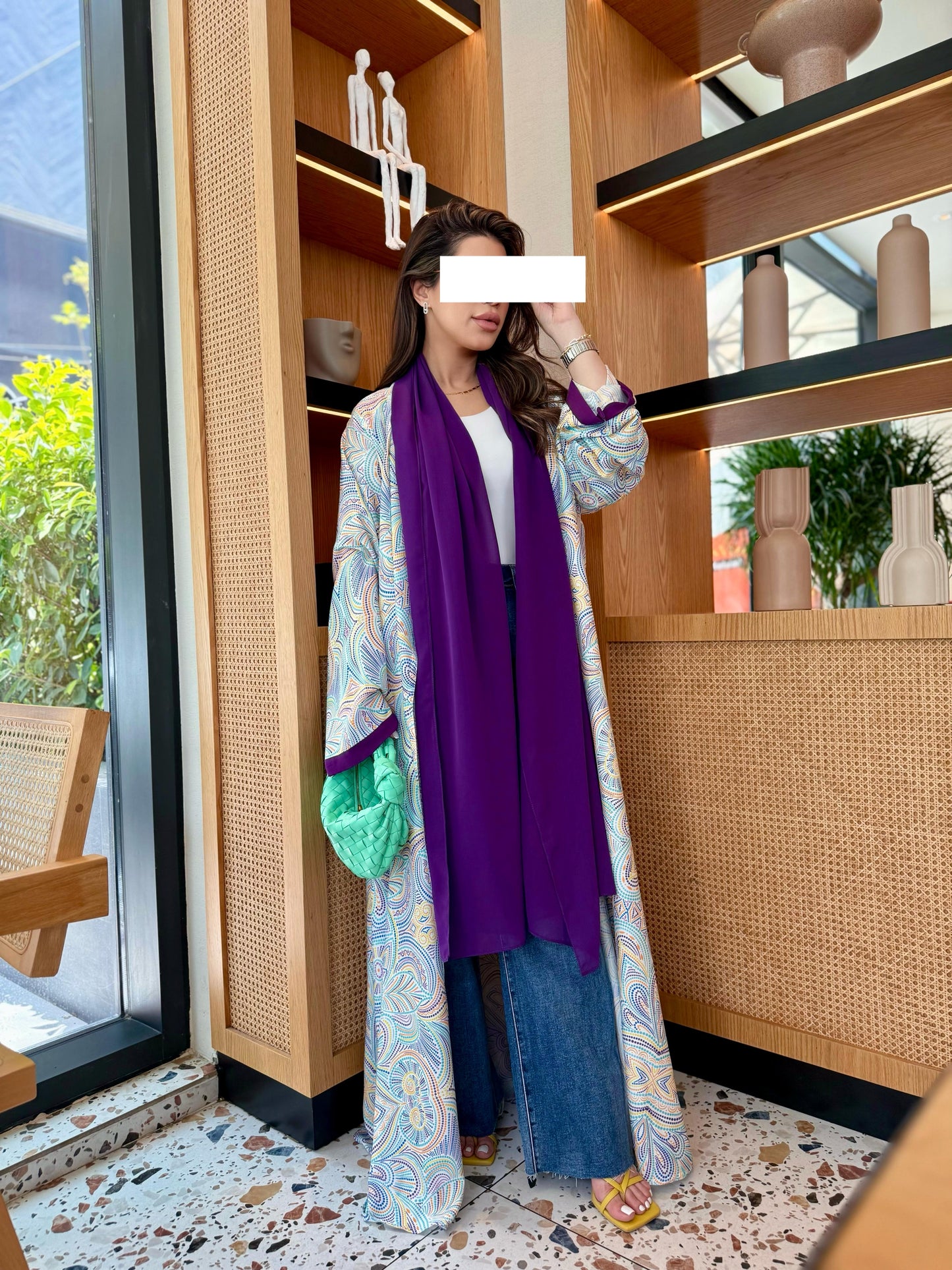 Summer Abaya- Fireworks Purple