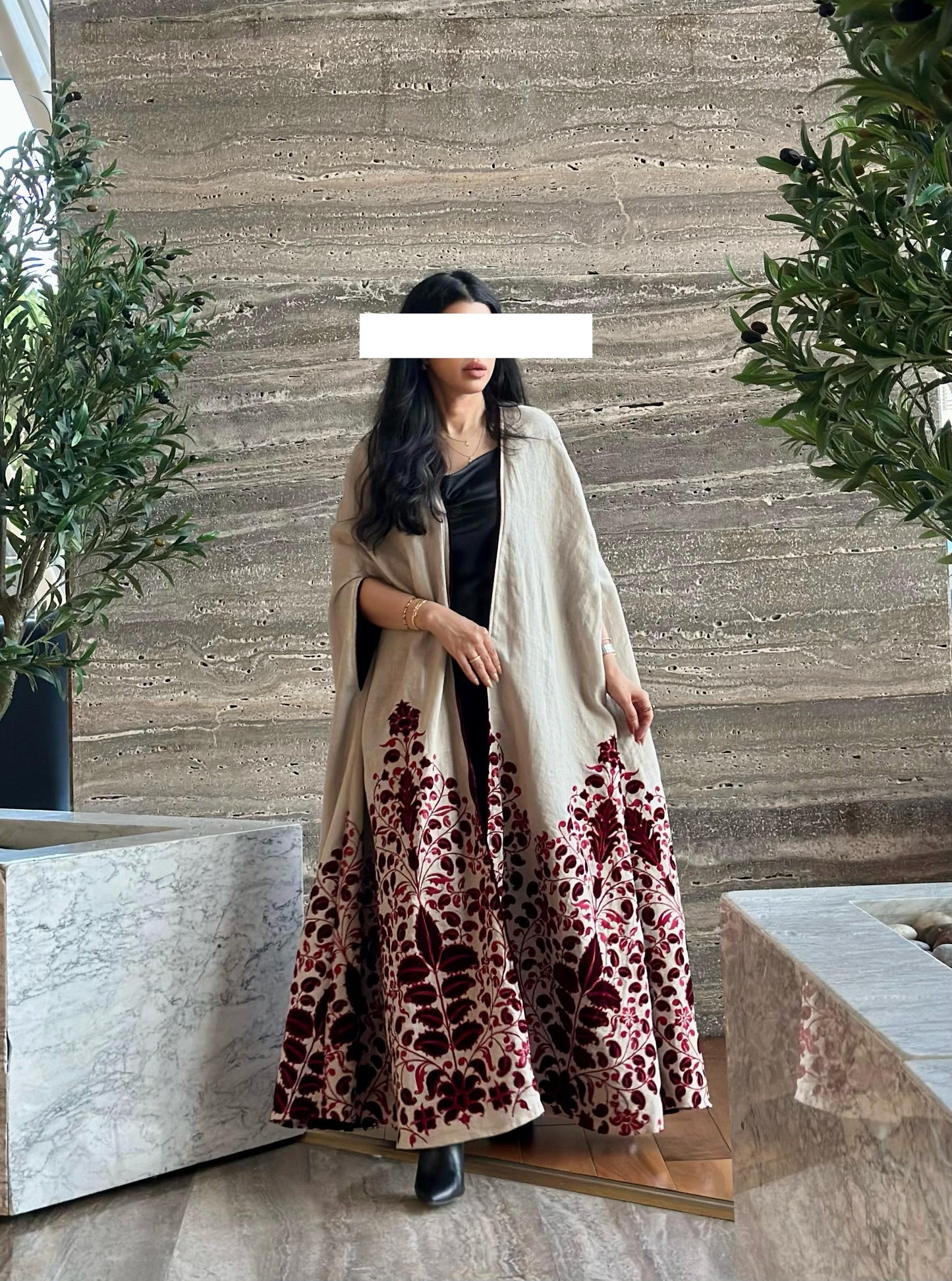 Velvet Winter Bisht- The Maroon Cape