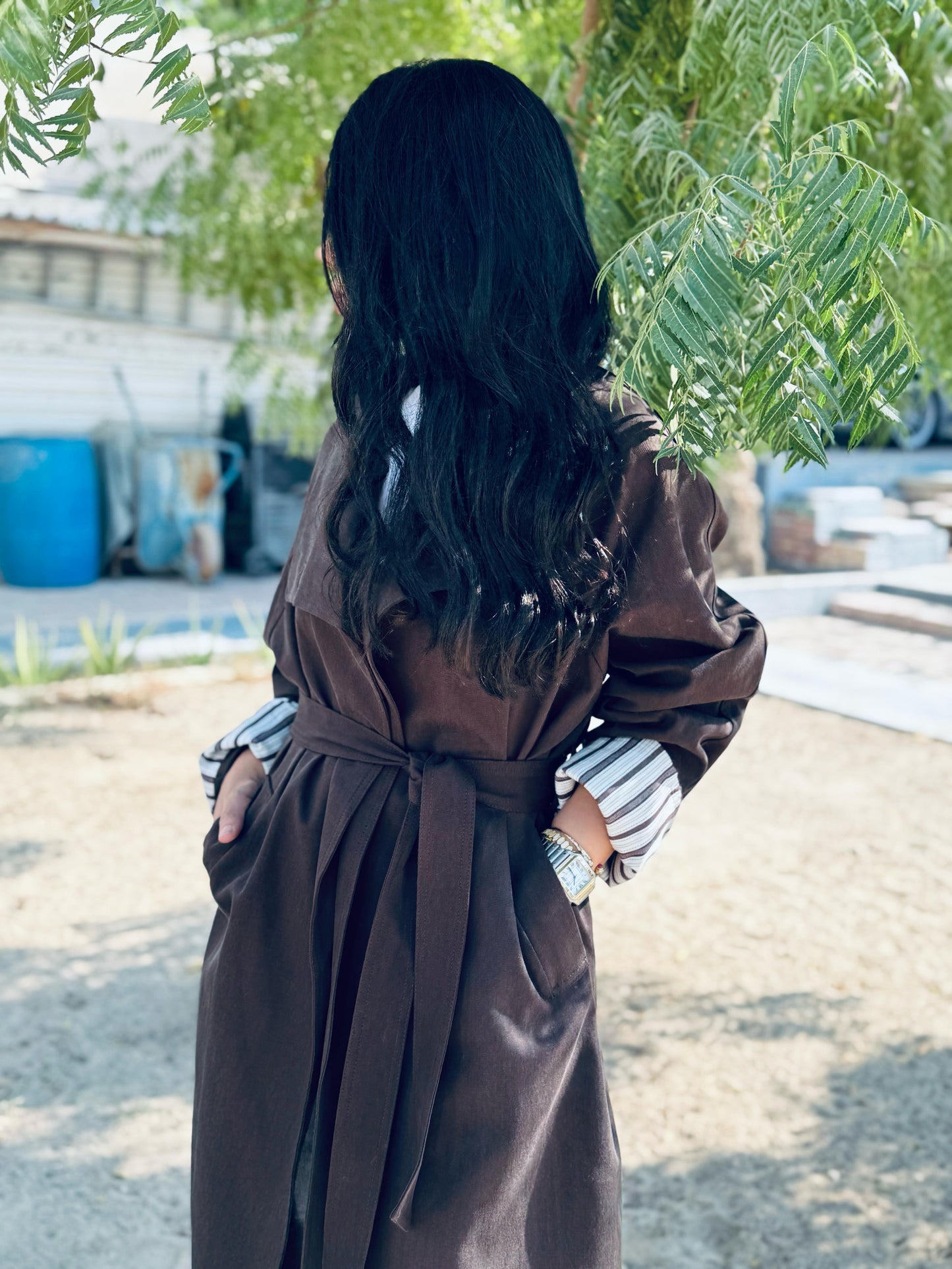 Winter Trench Coat- Chocolate Brown