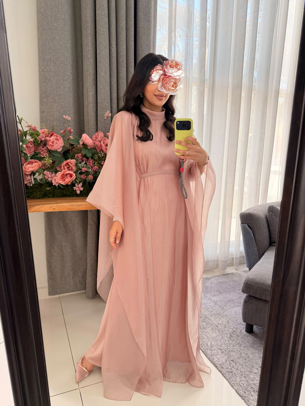 Organza Flow  - Powder Pink