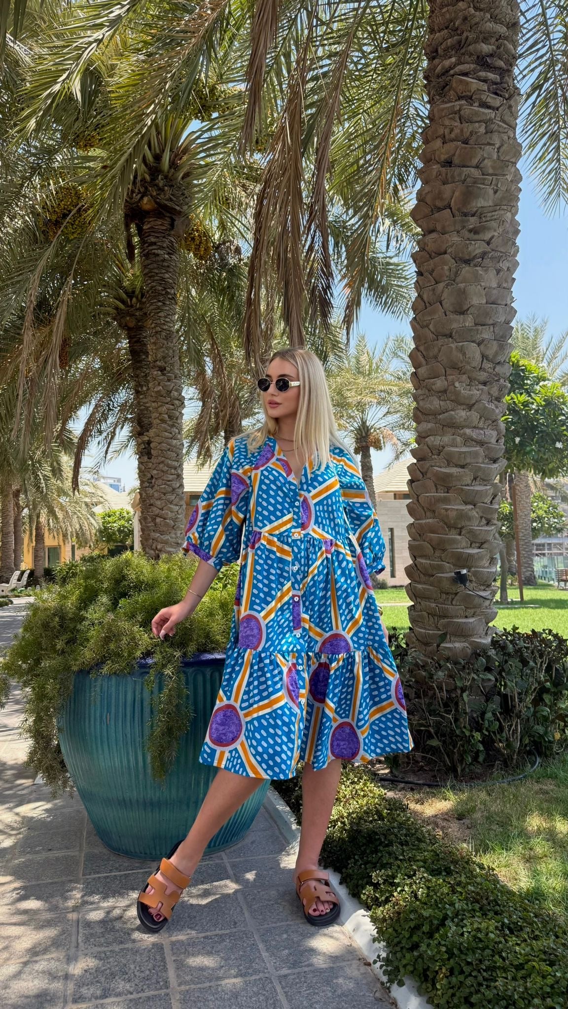 Summer Collection - Printed Blue Dress