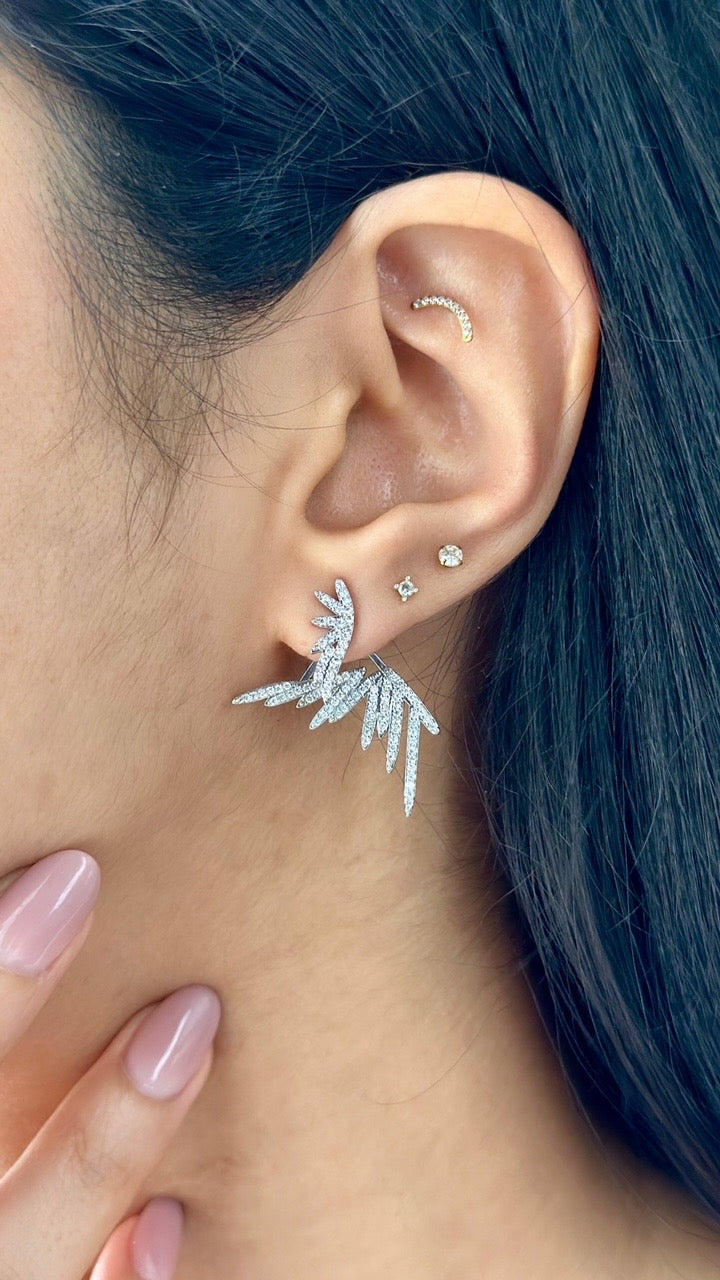 Wings of crystal earrings