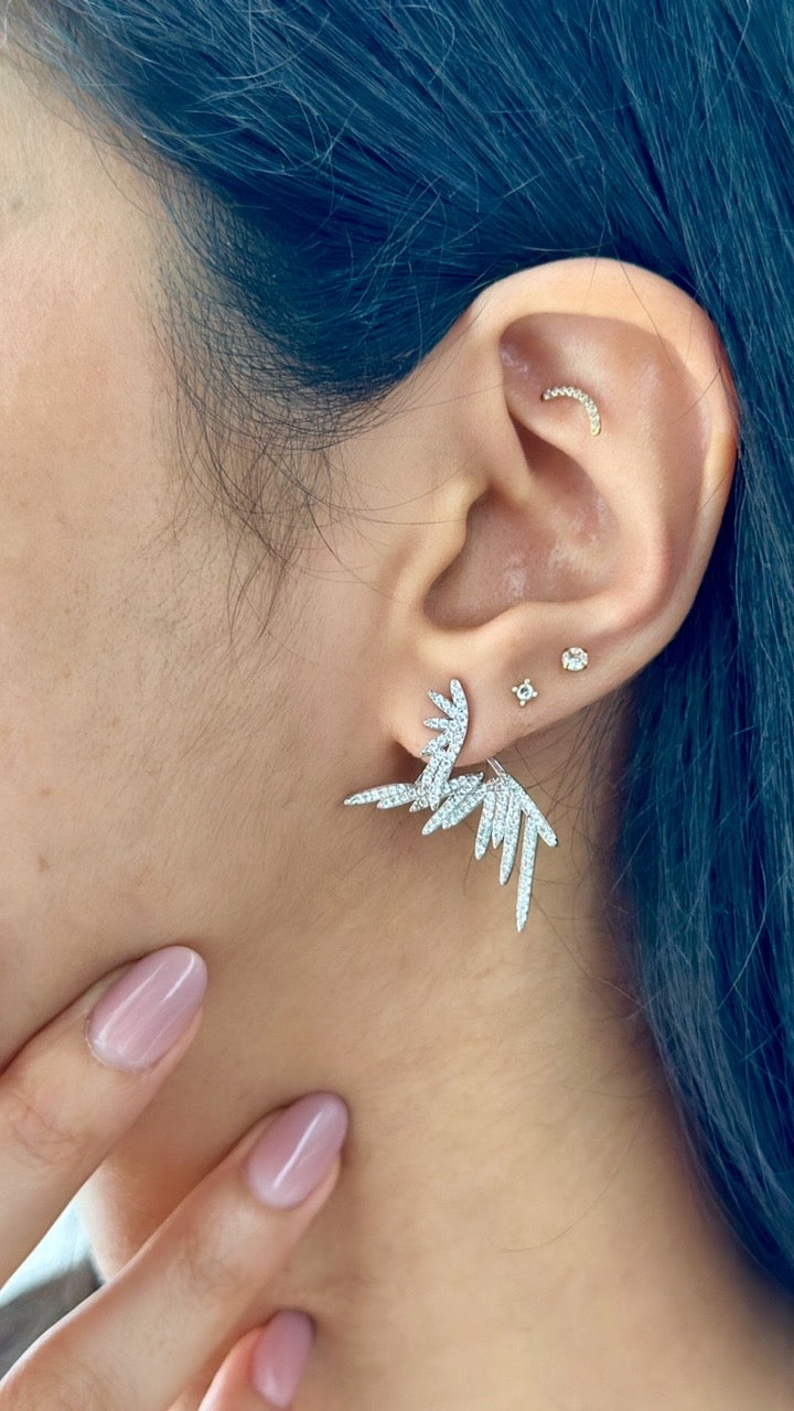 Wings of crystal earrings