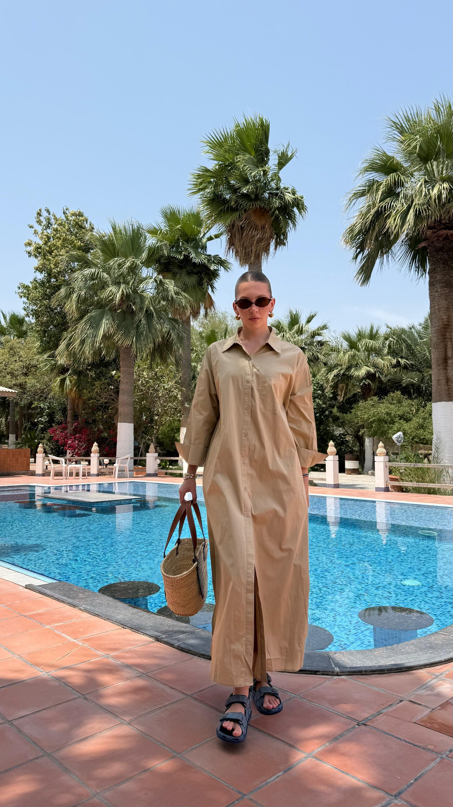 TT Summer Longline Shirt/Dress- Sand