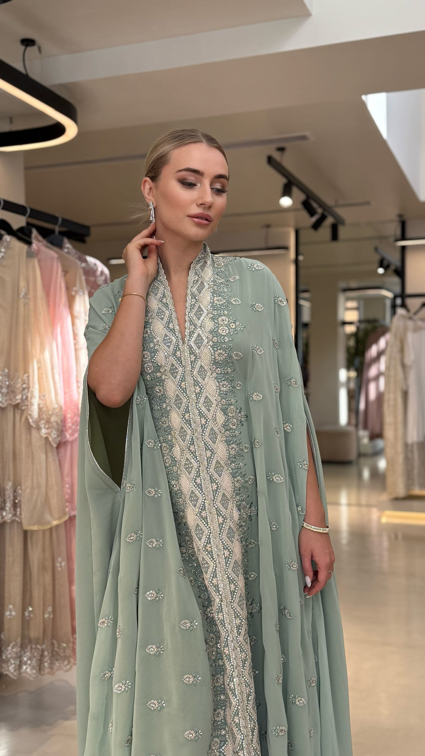Cape Jelwa Kaftan -Mint
