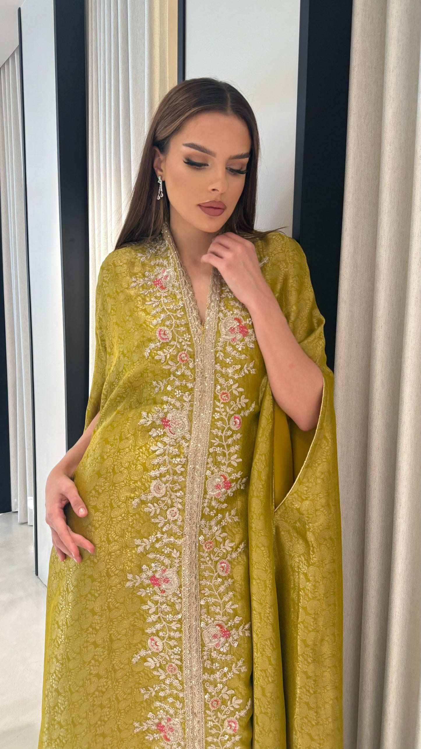 Cape Jelwa kaftan -Lime