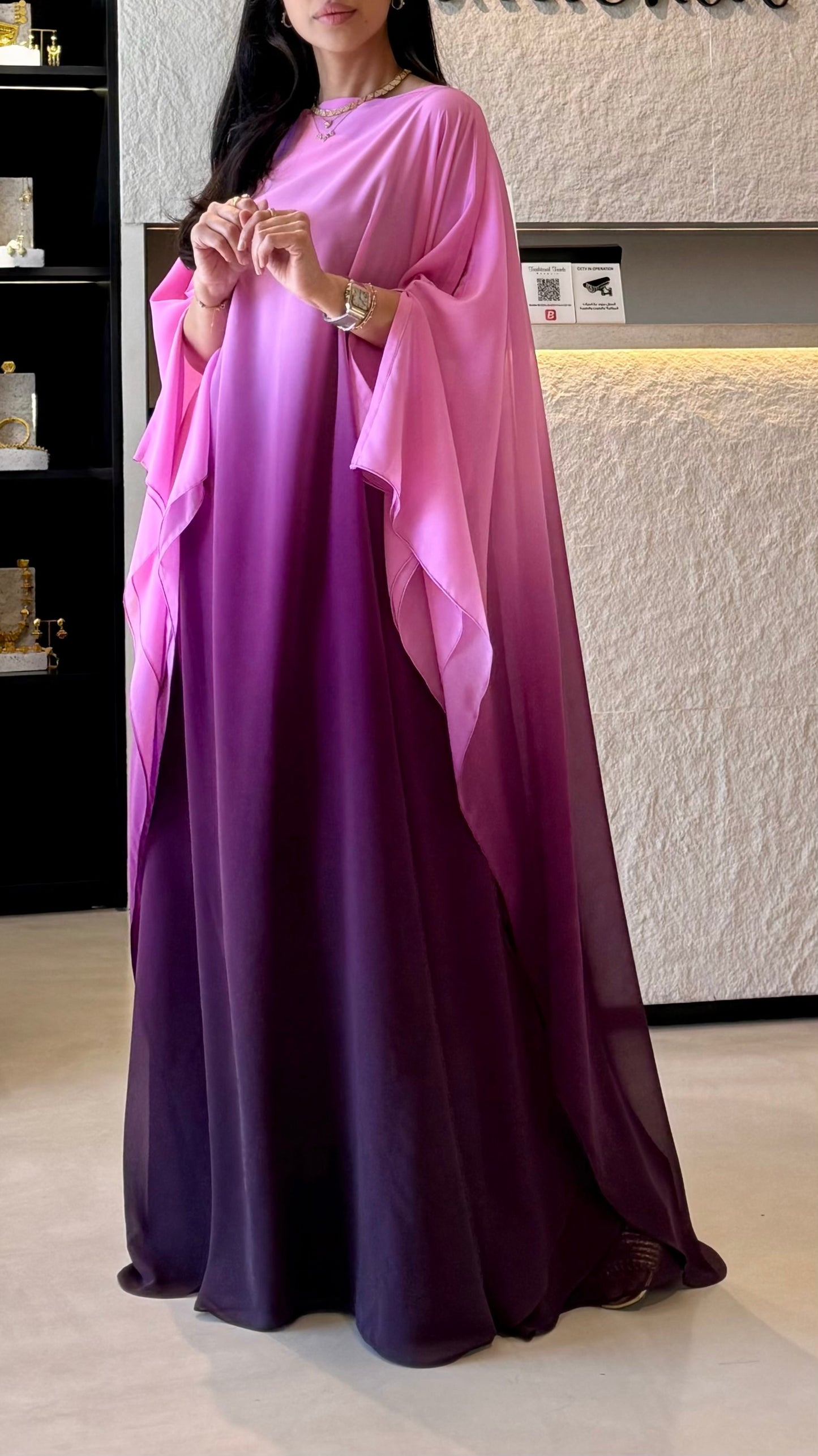 Flow ombré pink x purple - closed shoulders