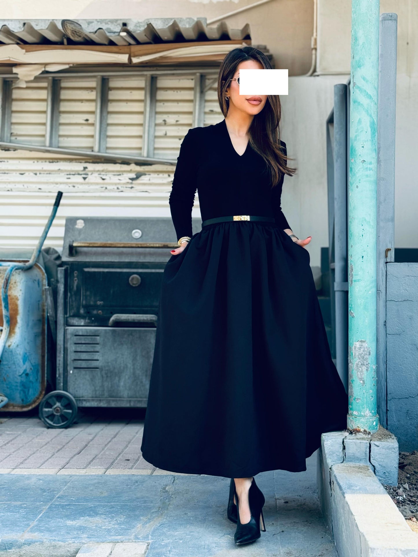 Winter Dress - Midi x Black