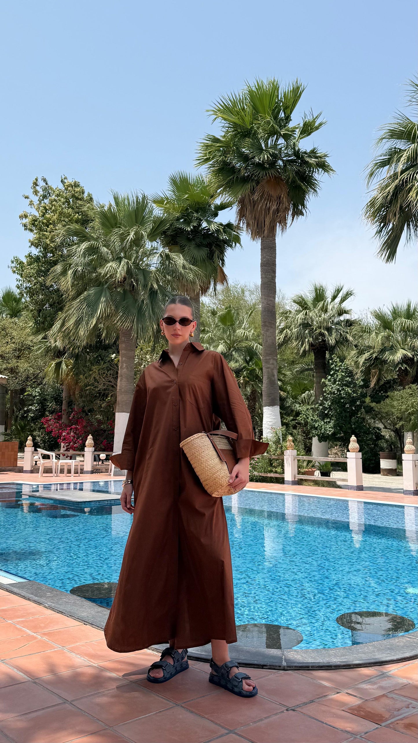 TT Summer Longline Shirt/Dress- Mocha