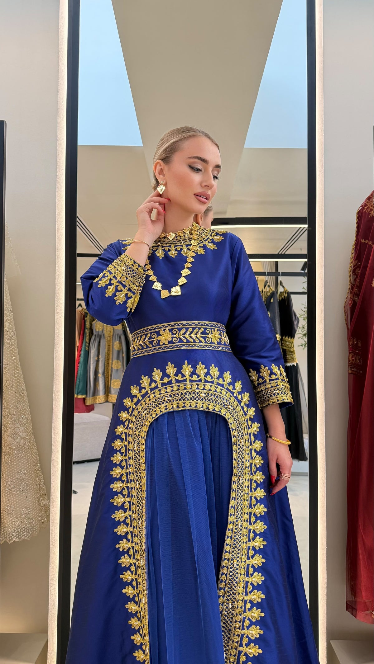 Nashel Jelwa Dress X Tulle-Royal blue