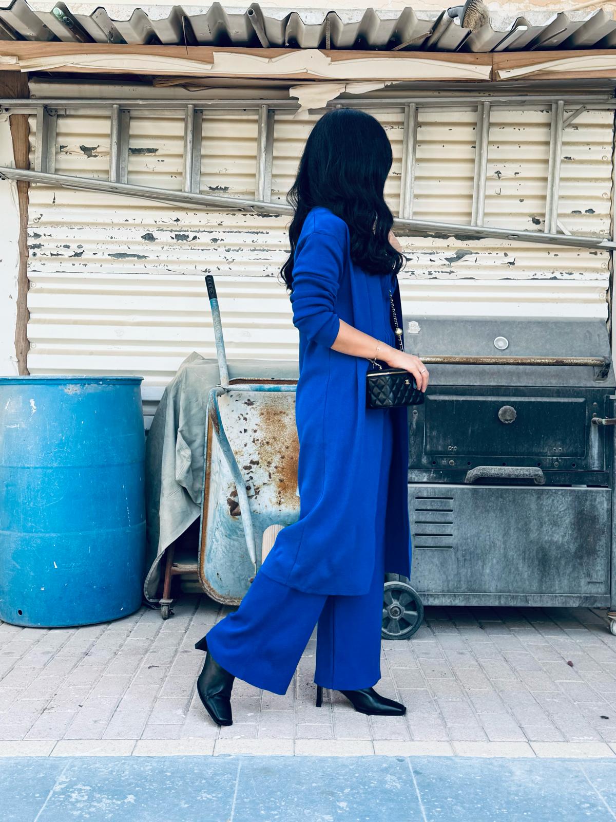 Winter 3 piece set - wool Royal Blue