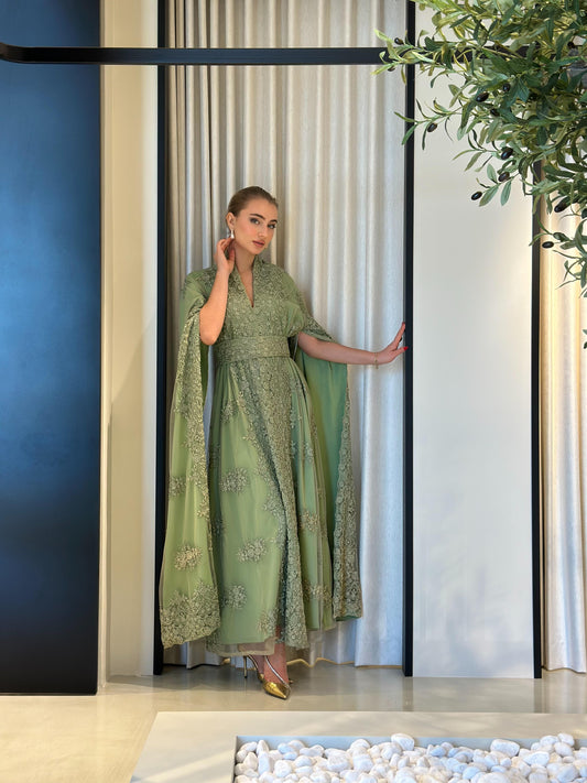 Jelwa Cape Kaftan - moss green