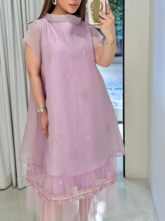 Organza x tulle layers - Pink