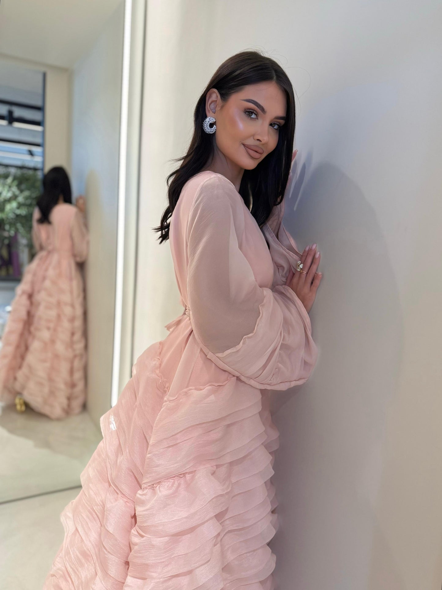 Forever Ruffles long sleeves - Powder pink