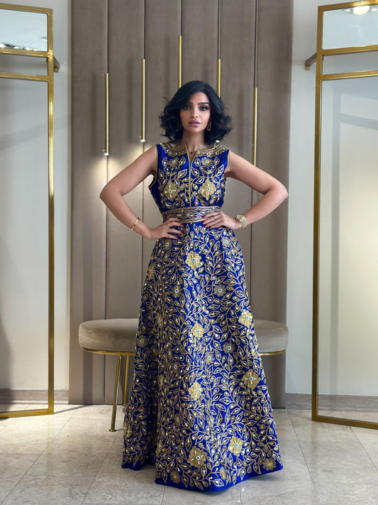 Traditional Bahraini Bridal Dress-Royal Blue