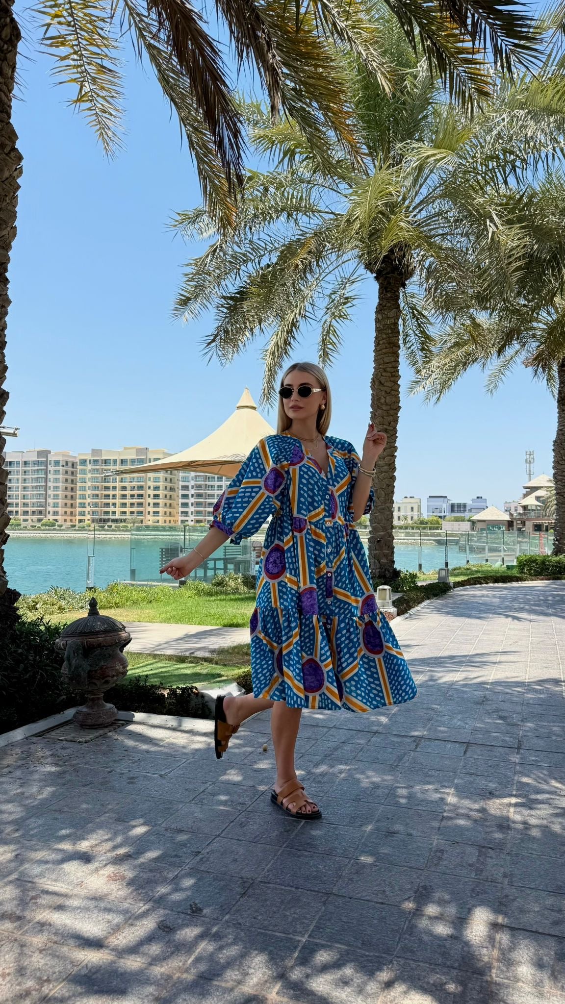 Summer Collection - Printed Blue Dress