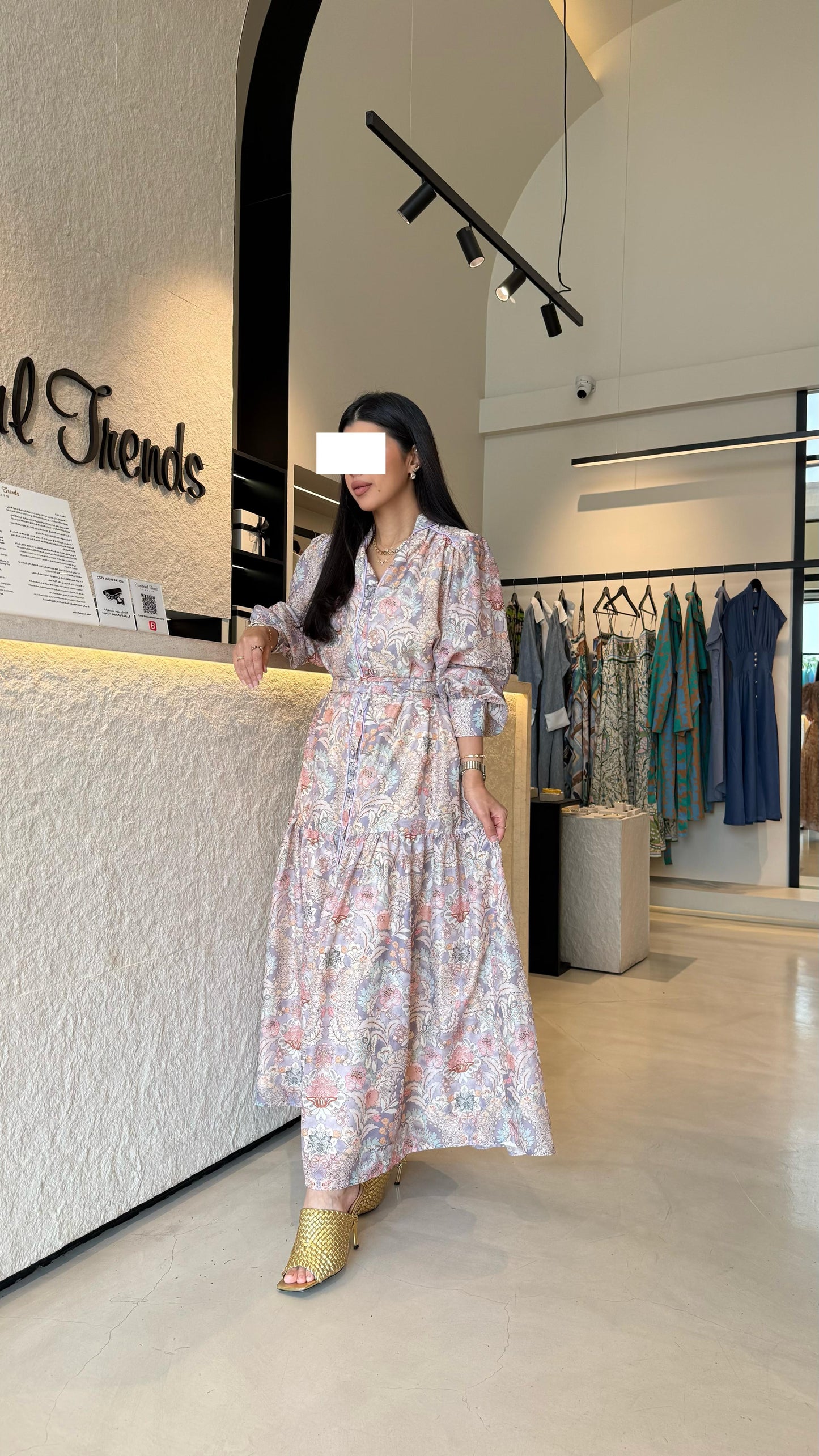 Summer printed Dress - Purple