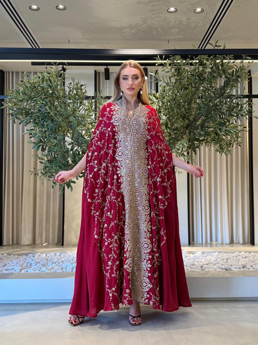 Cape Jelwa kaftan -Red