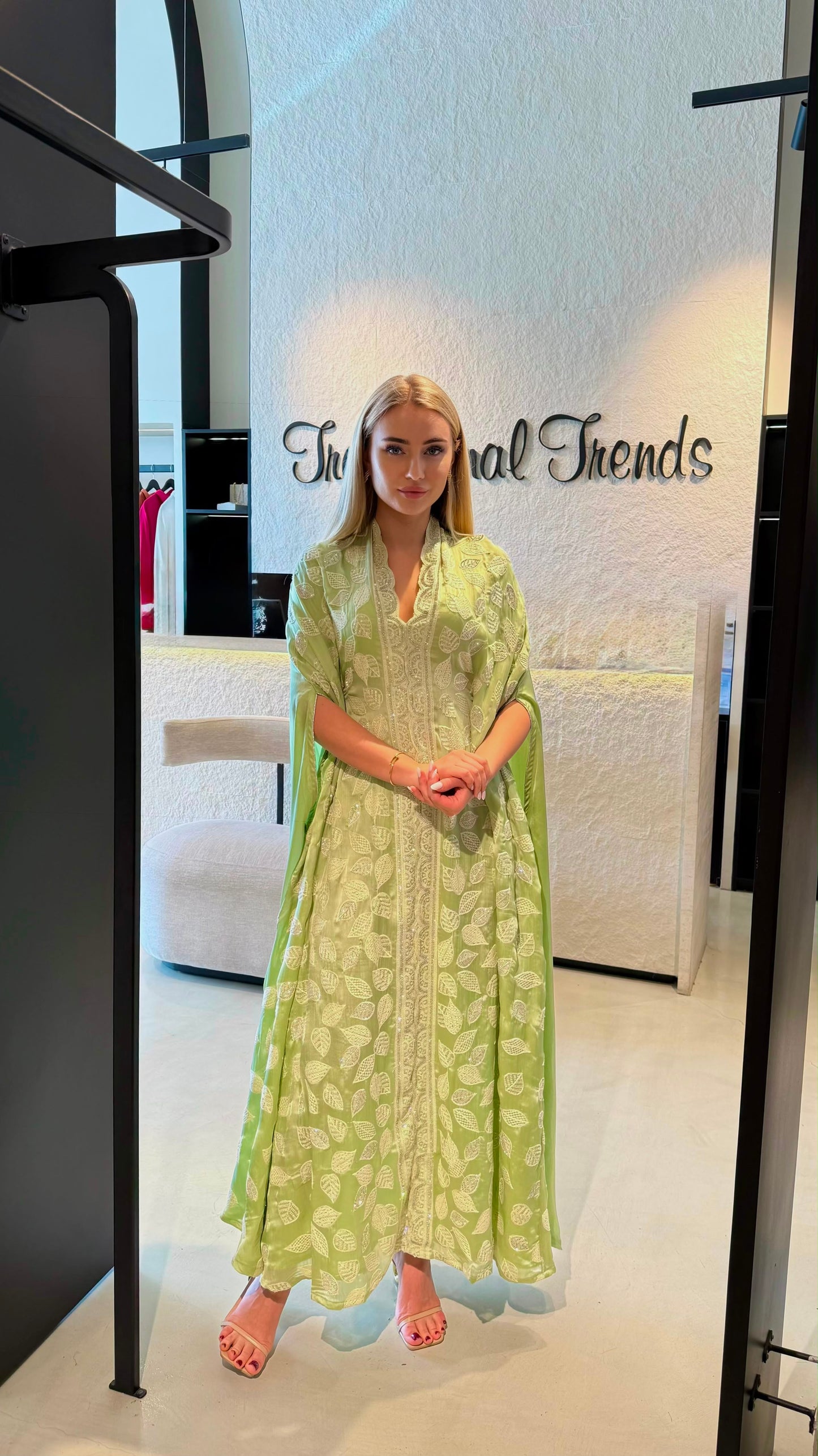 Cape Jelwa kaftan -Lime