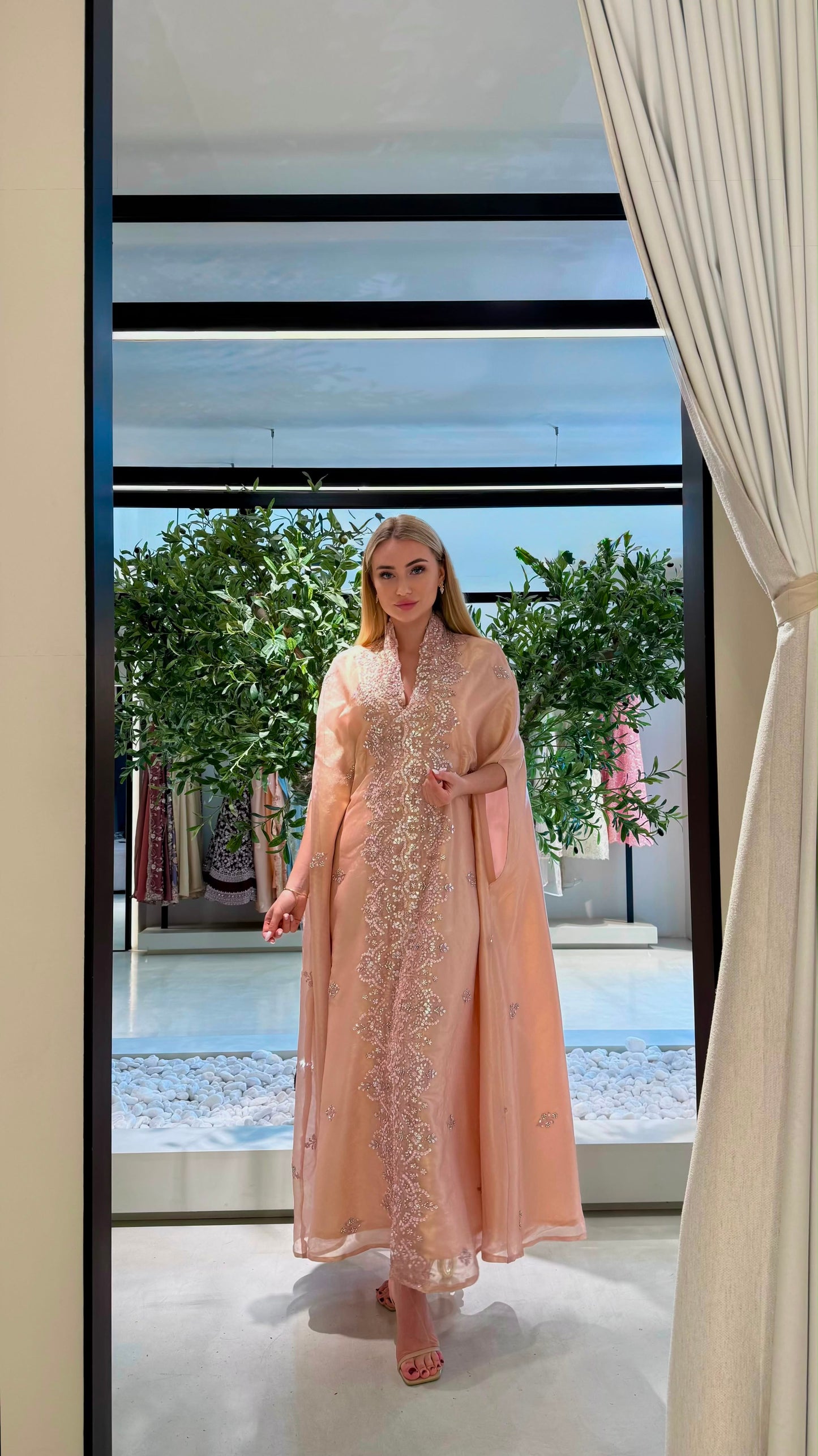 Cape Jelwa kaftan -Peach
