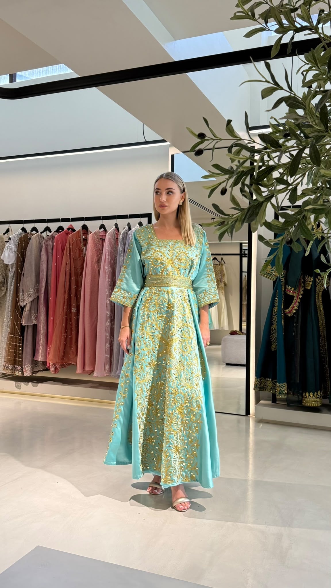 Nashel Jelwa Dress - Aqua
