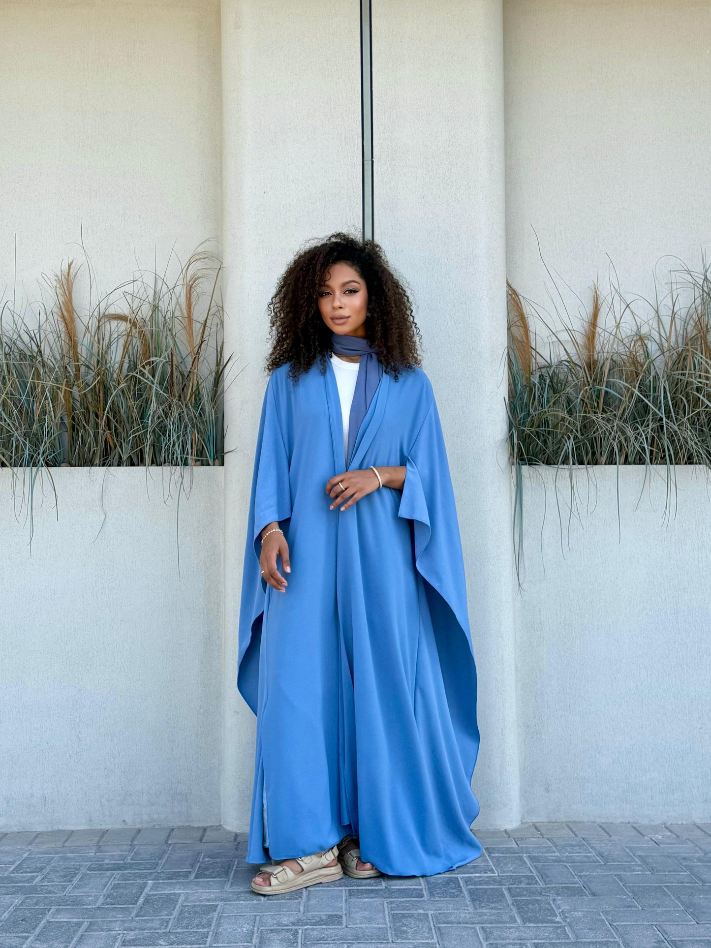 Drapes Abaya- Sky Blue