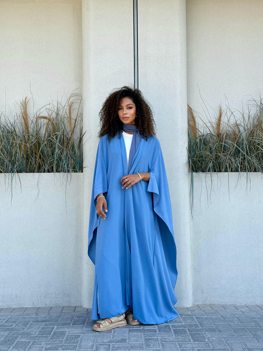 Drapes Abaya- Sky Blue