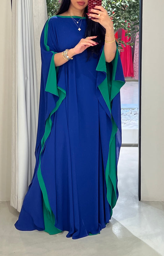 Royal blue x Green Flow •closed shoulder•