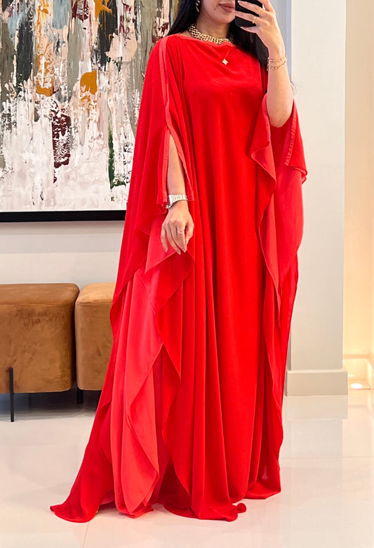 Hot Red Flow •Closed Shoulders•