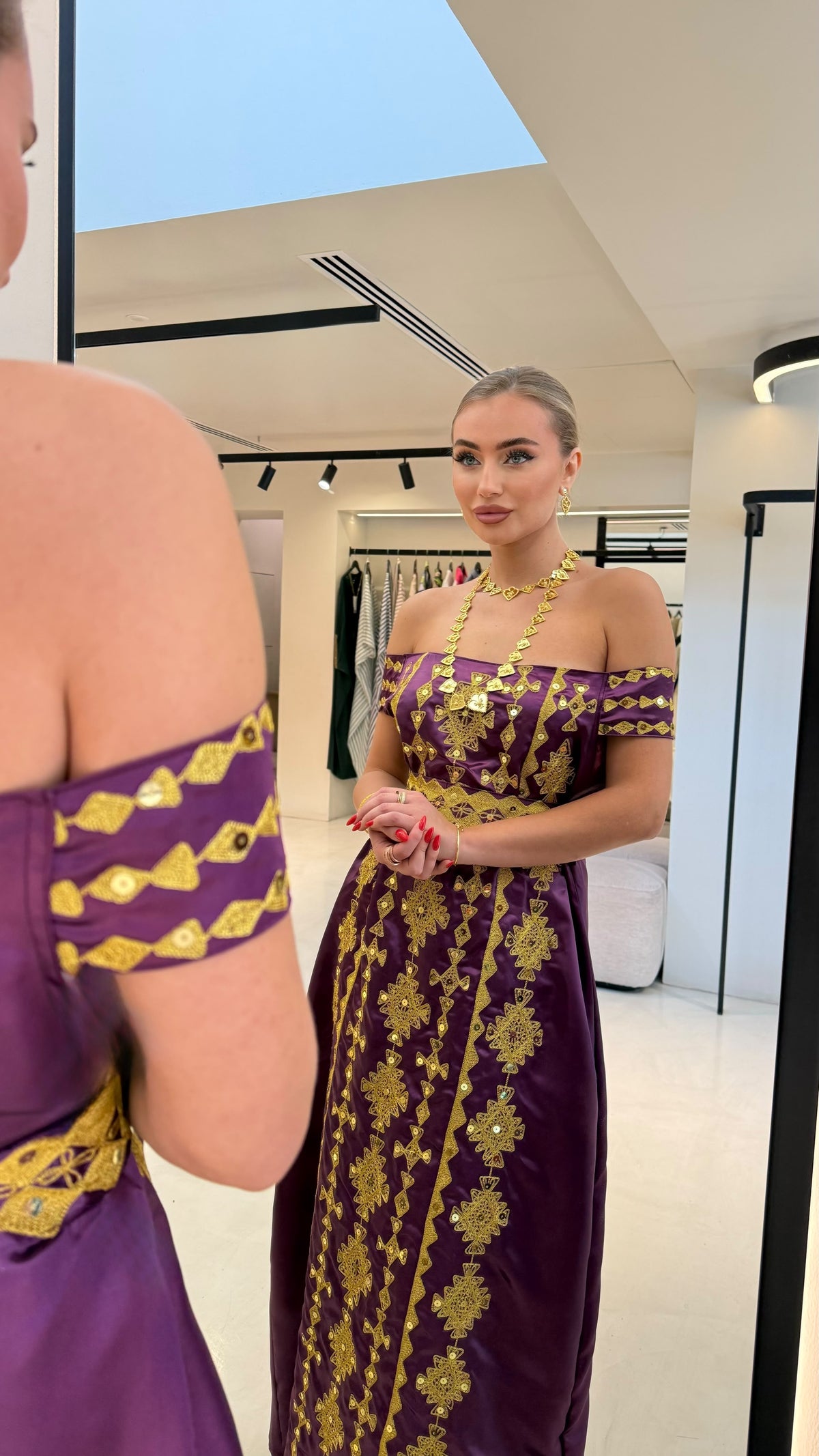 Nashel Jelwa Dress- Purple