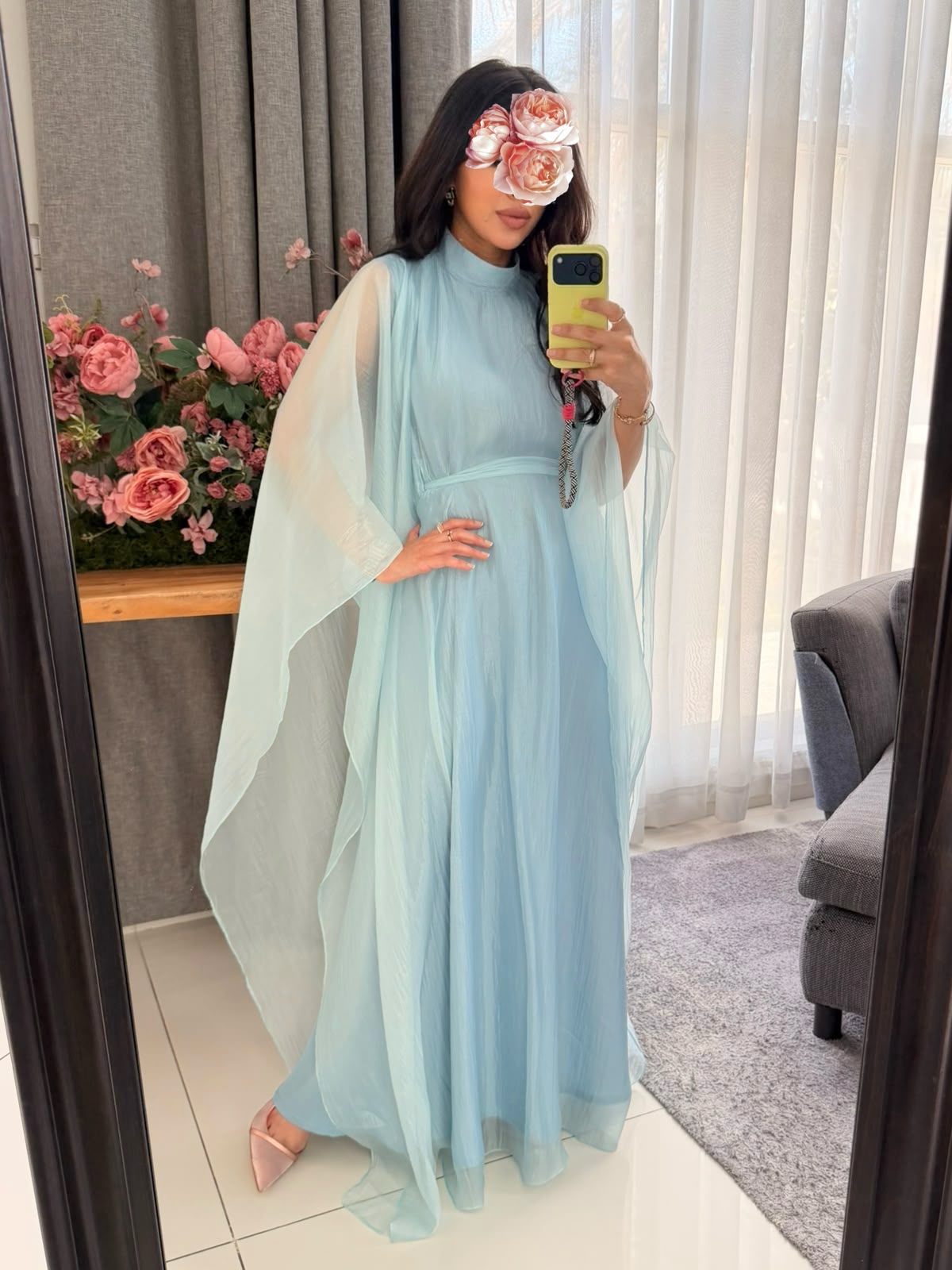 Organza Flow  - Sky Blue