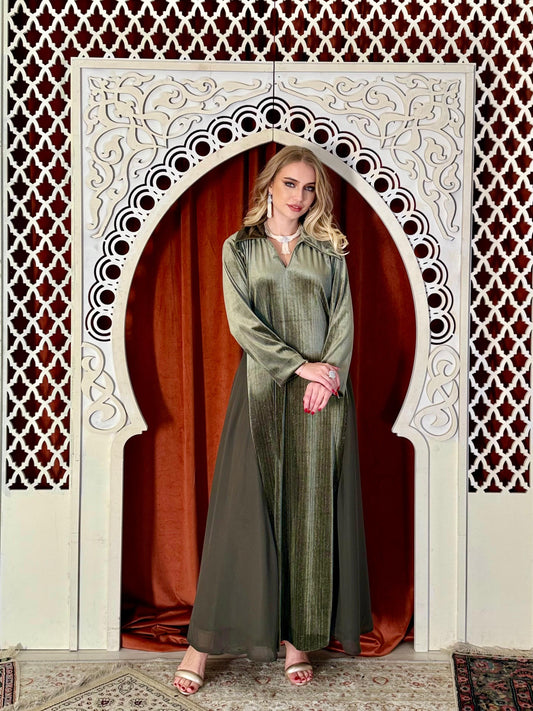 MVelvet Casual Kaftan - Olive