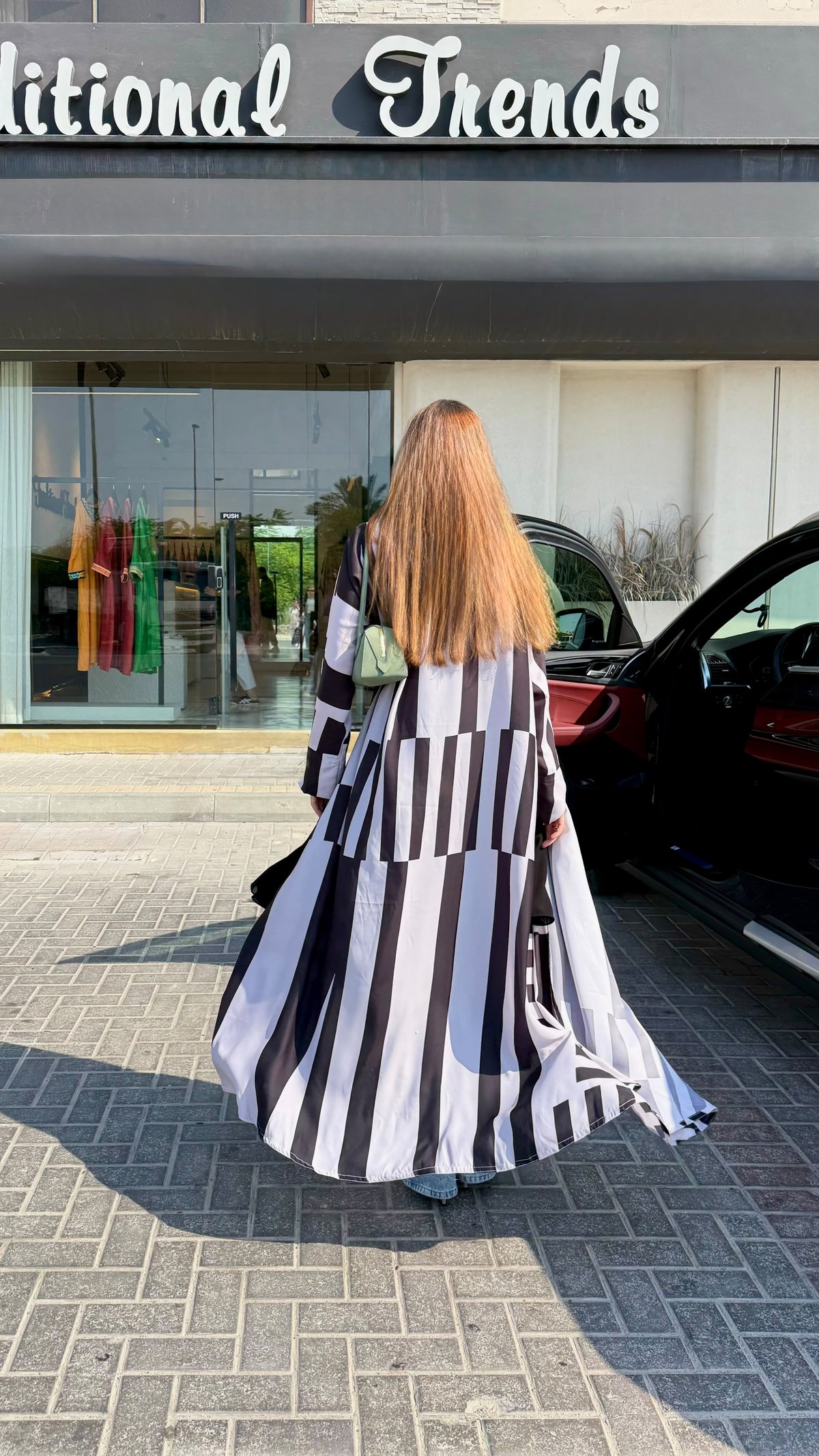 Whimsical Abaya - Bold Stripes