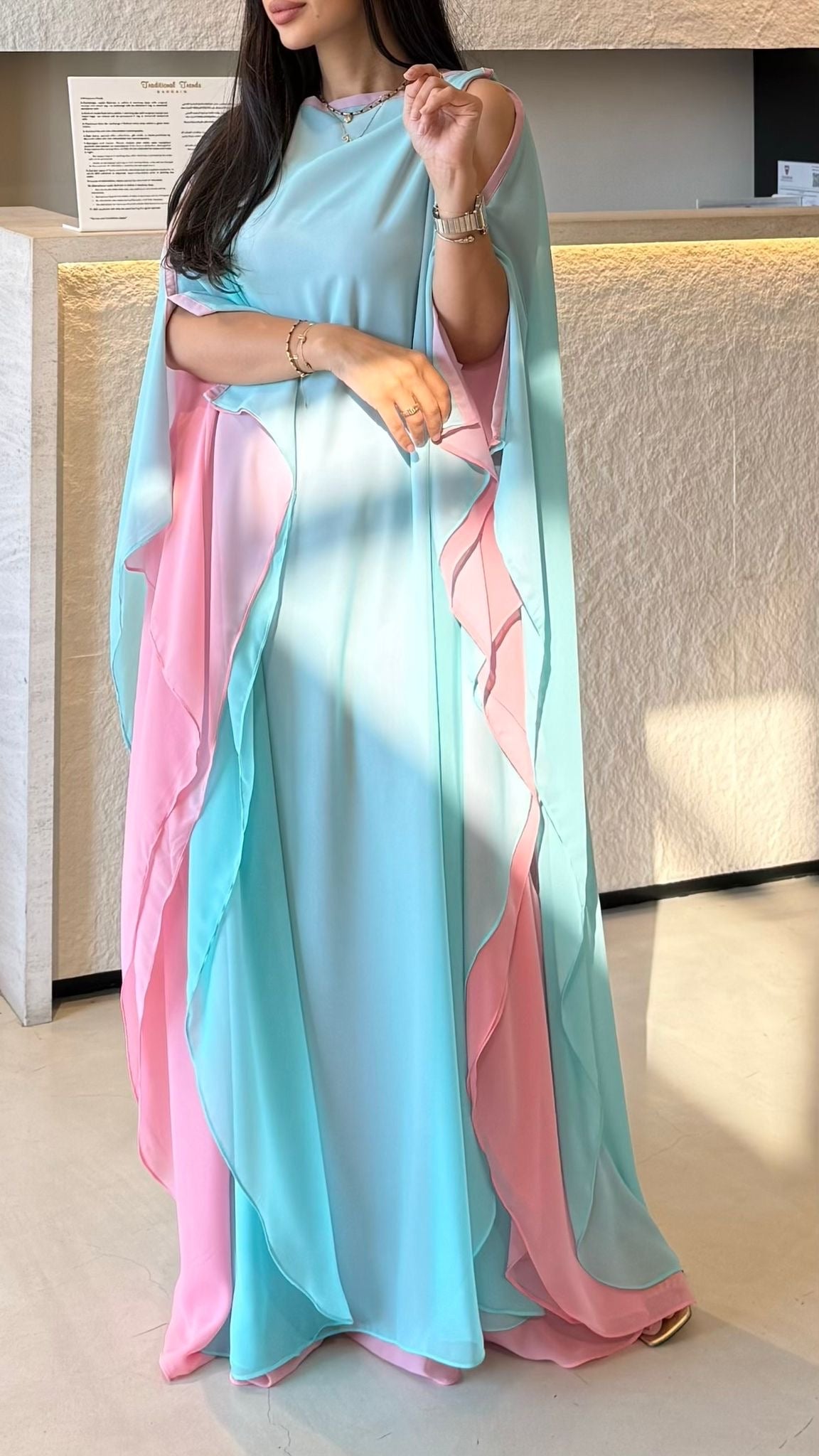 Flow Aqua x Pink- Open shoulders