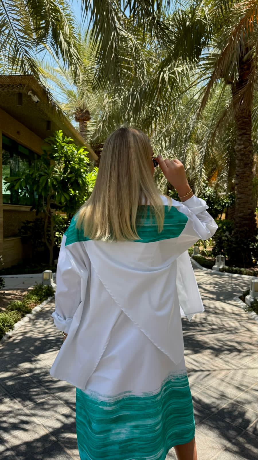Summer Collection - white x white 2piece shirt/ Dress set