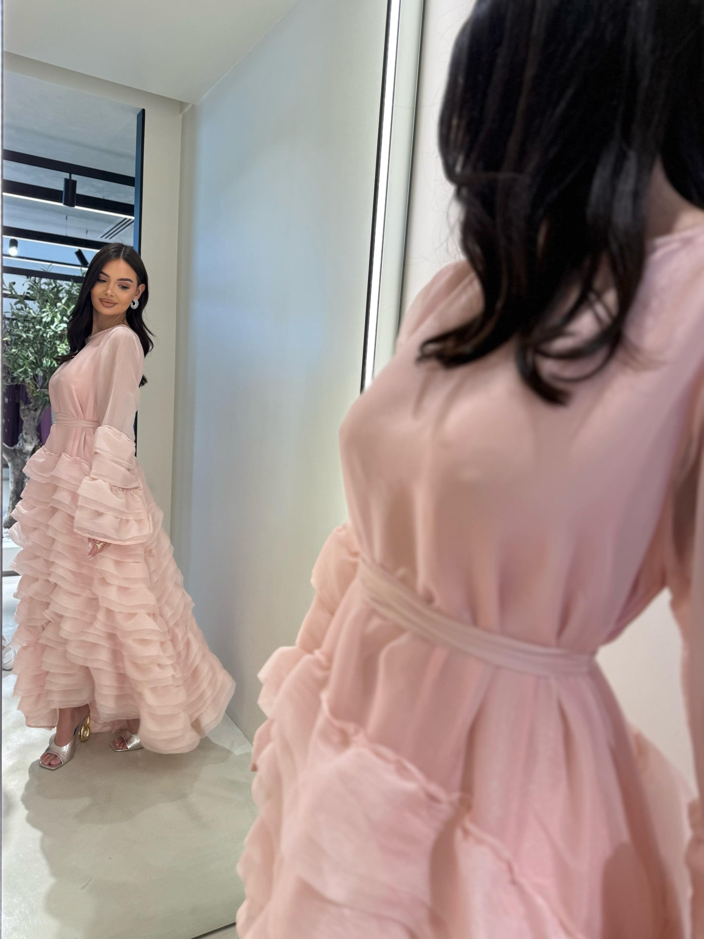 Forever Ruffles long sleeves - Powder pink