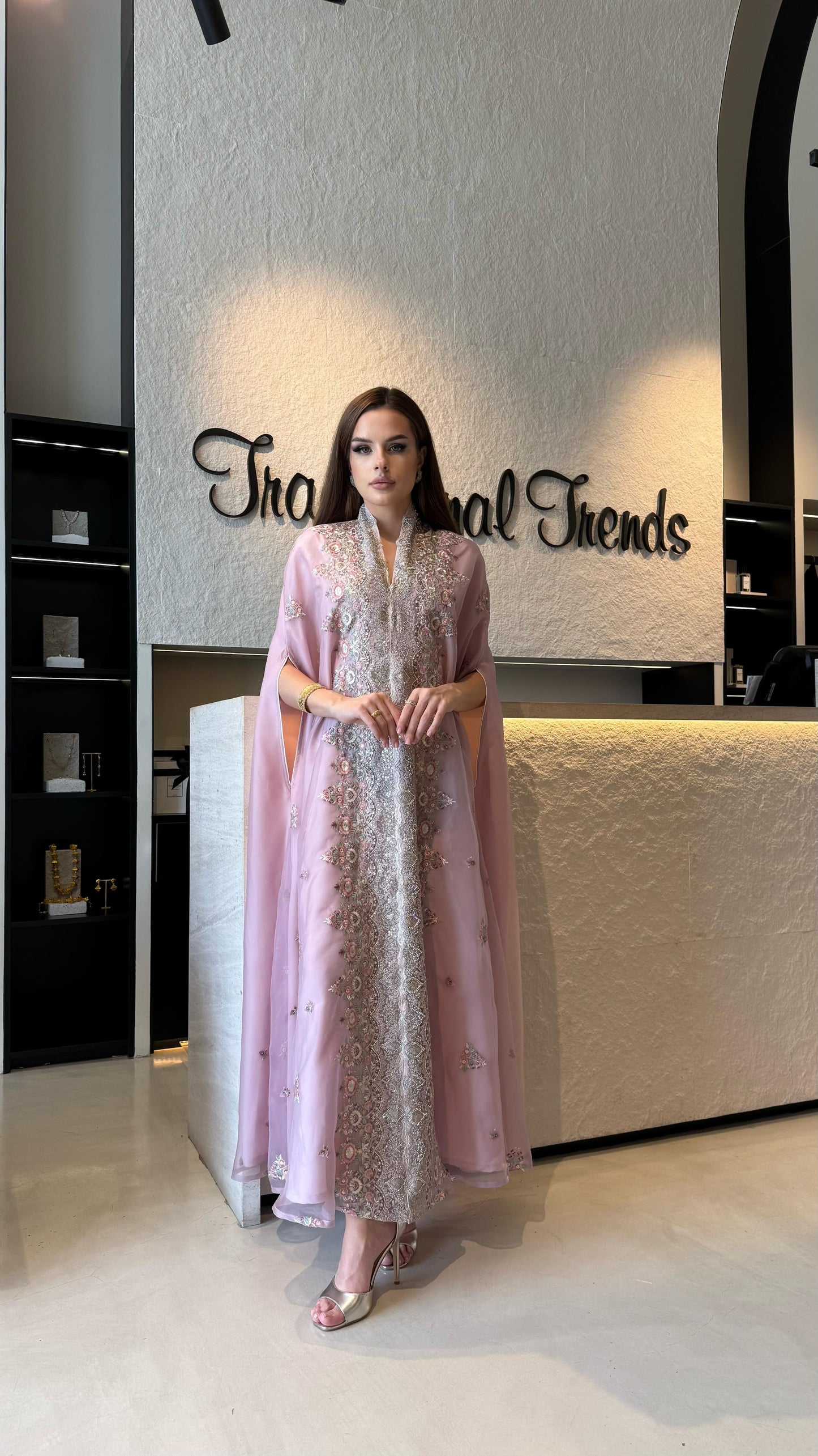 Jelwa Cape Kaftan- blush pink