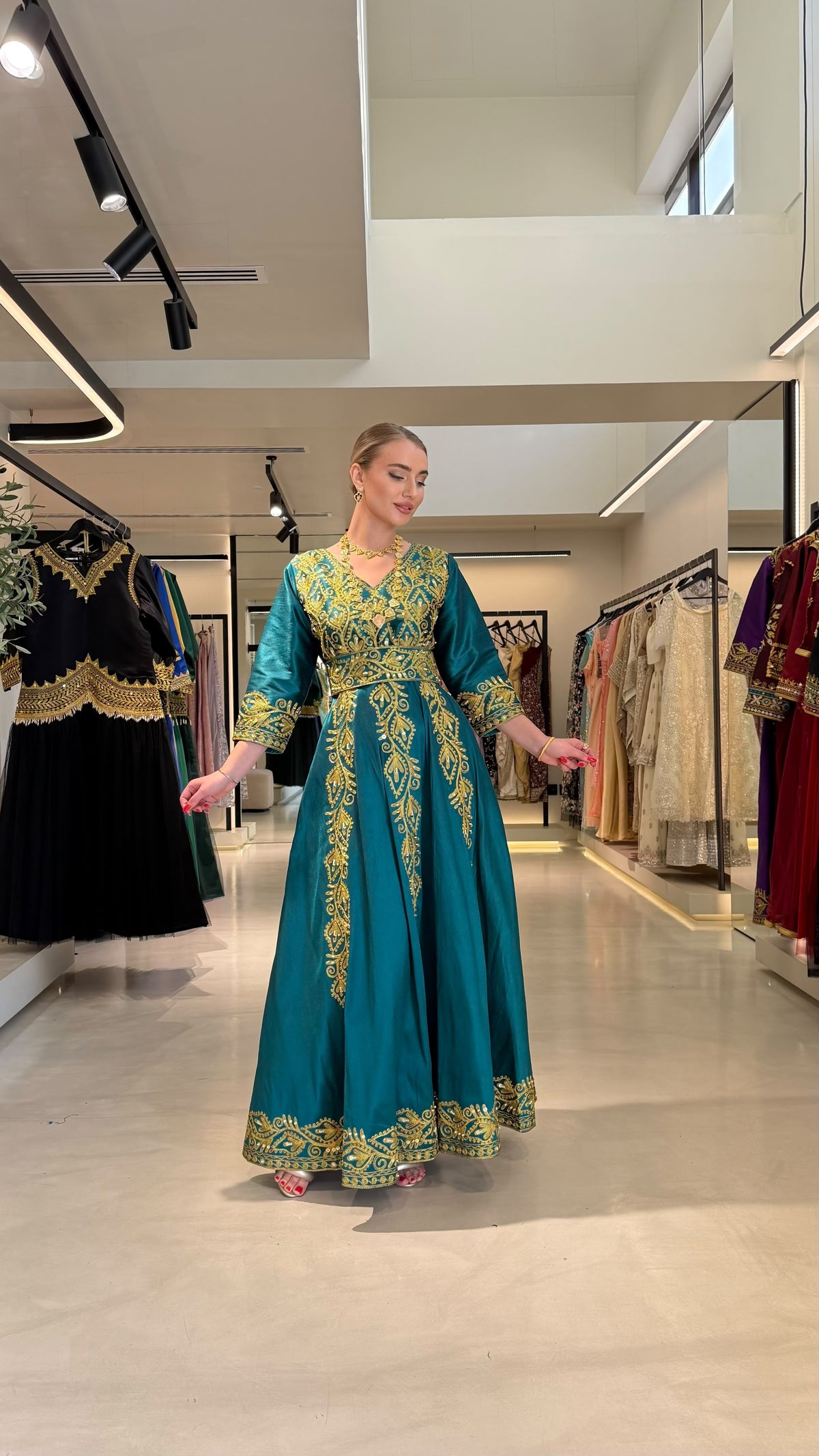 Nashel Jelwa Dress- Green