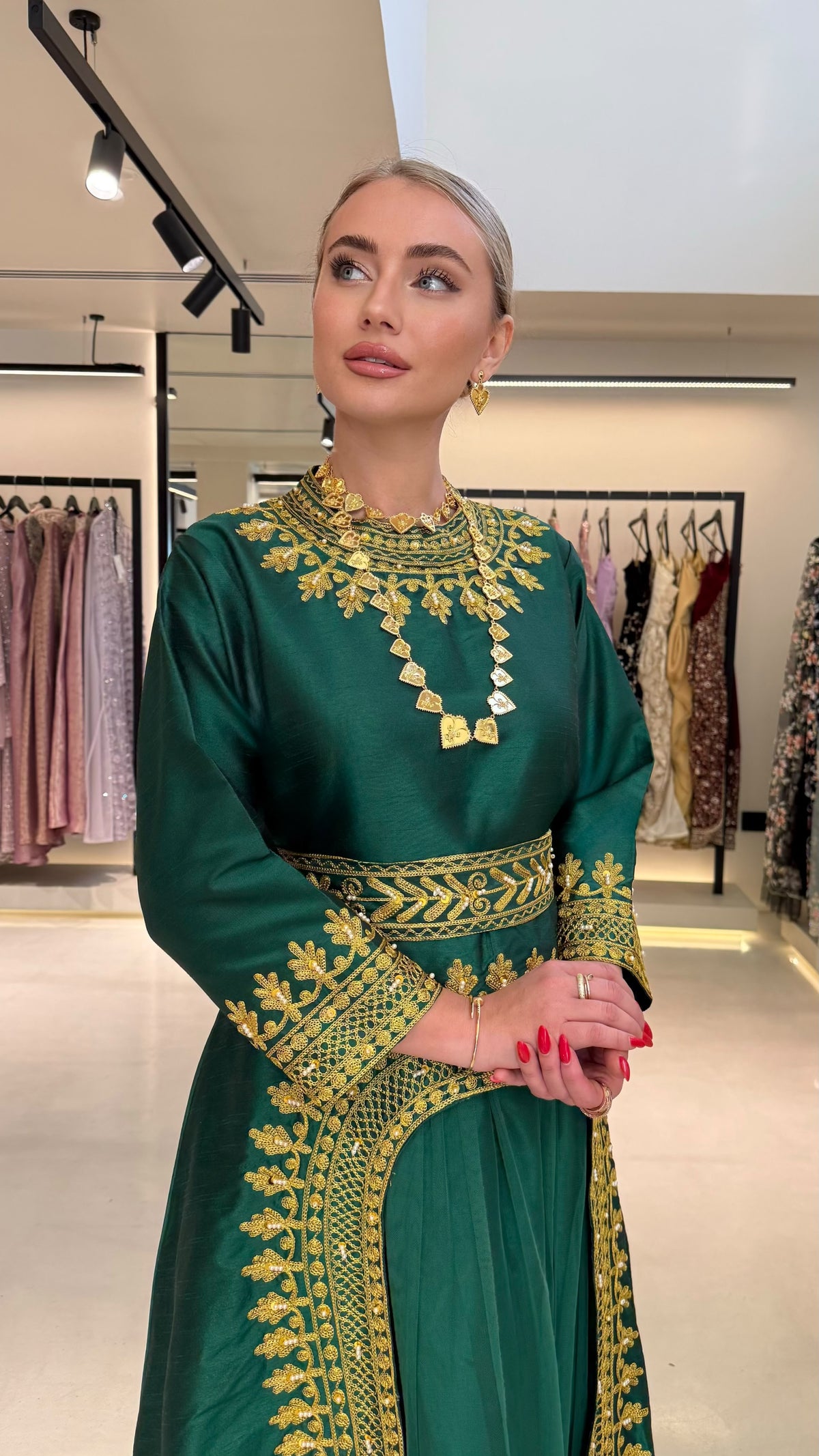 Nashel Jelwa Dress X Tulle- Forest Green